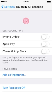 Press Turn Passcode Off and key in the phone lock code.
