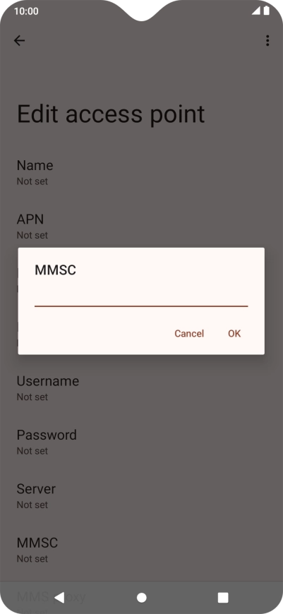 Key in http://pxt.vodafone.net.au/pxtsend and press OK.