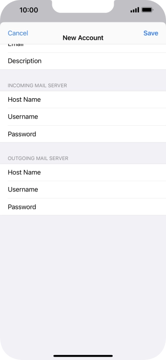 Press Save. Your email account has now been set up. To select more settings for incoming and outgoing server, proceed with the following steps.