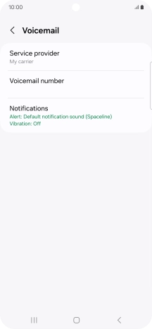 Press Voicemail number.