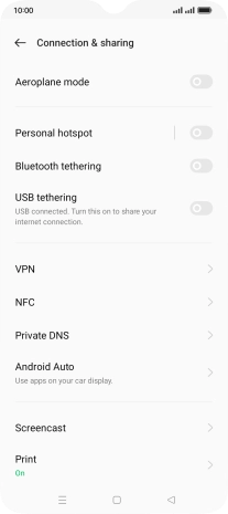 Press Personal hotspot.