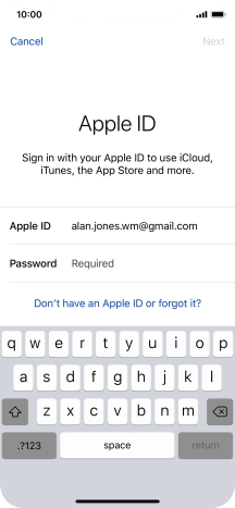 Press the field next to 