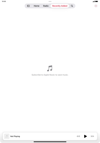 Press the iPad icon. Press the iPad icon.