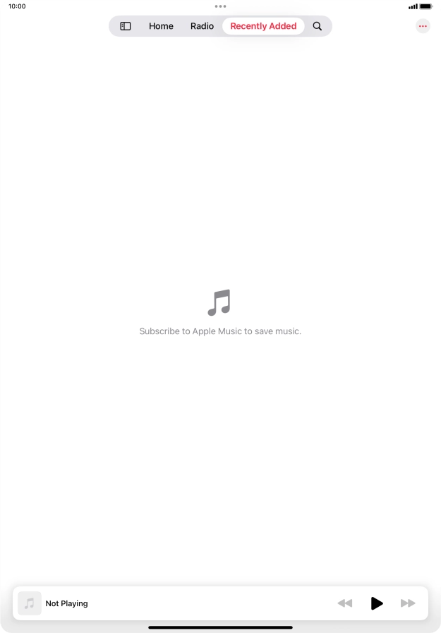 Press the iPad icon. Press the iPad icon.