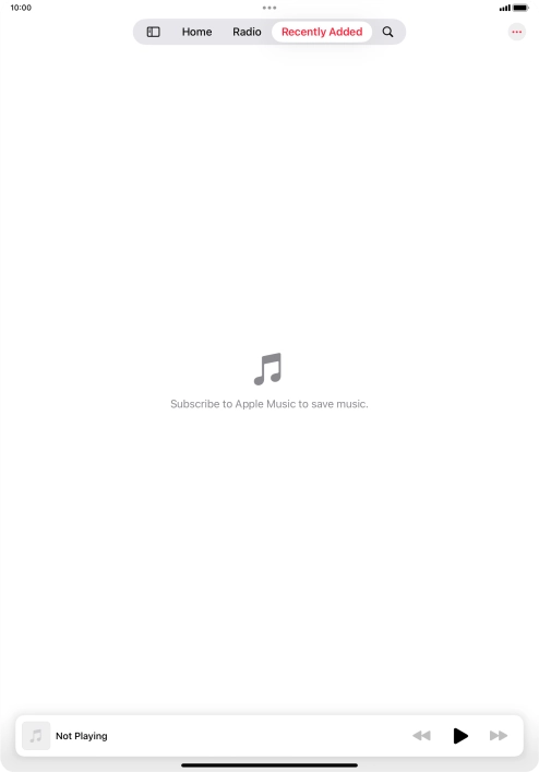 Press the iPad icon. Press the iPad icon.