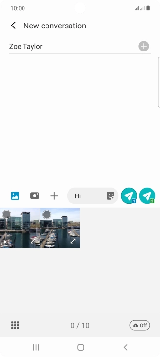 Press the gallery icon and go to the required folder.