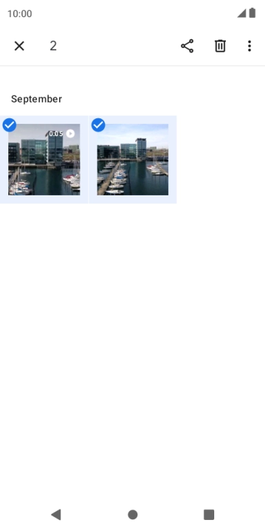 Press the share icon.