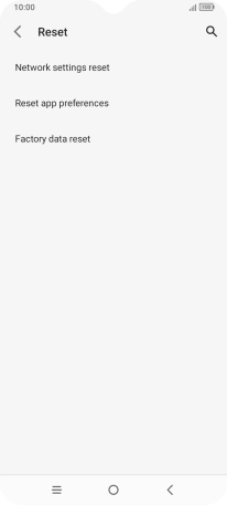 Press Factory data reset.