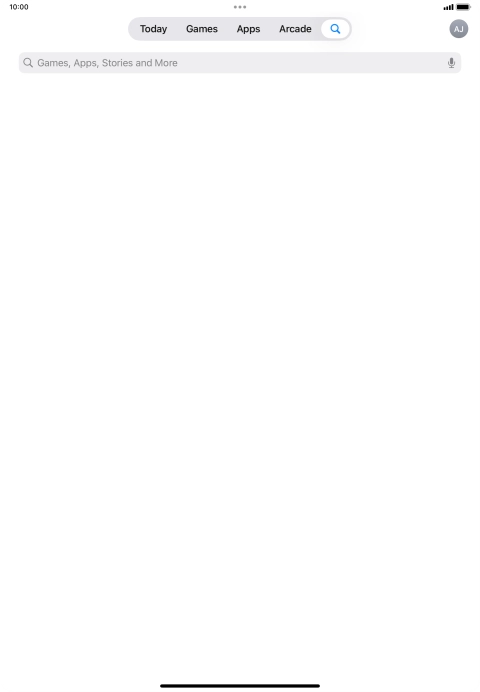 Press the search field. Press the search field.