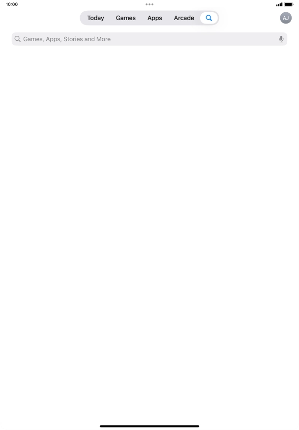 Press the search field. Press the search field.