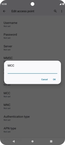 Key in 505 and press OK.