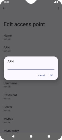 Key in live.vodafone.com and press OK.