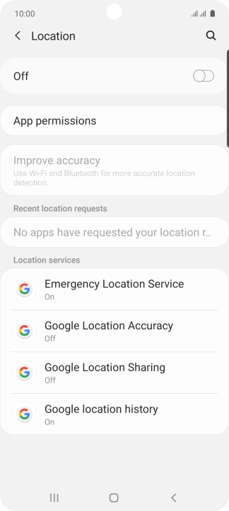 Press the indicator to turn the function on or off.
