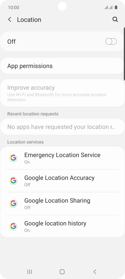Press the indicator to turn the function on or off.