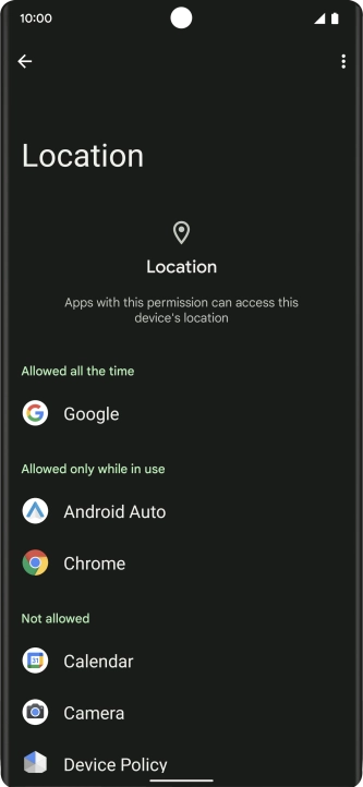 Press the required app.