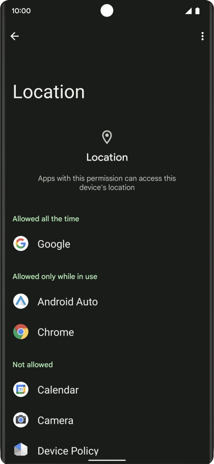 Press the required app.