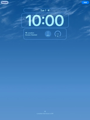 To customise the way the lock screen date is displayed, press the date widget and follow the instructions on the screen to select the required widget display mode.