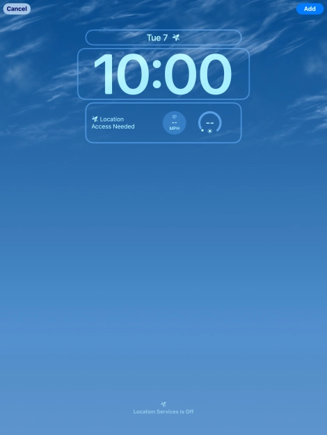 To customise the way the lock screen date is displayed, press the date widget and follow the instructions on the screen to select the required widget display mode.