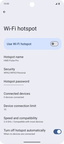 Press Hotspot name. Press Hotspot name.