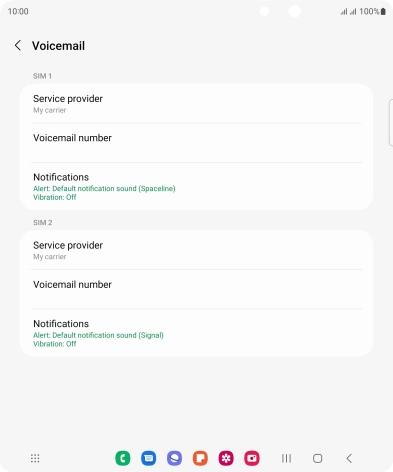 Press Voicemail number.