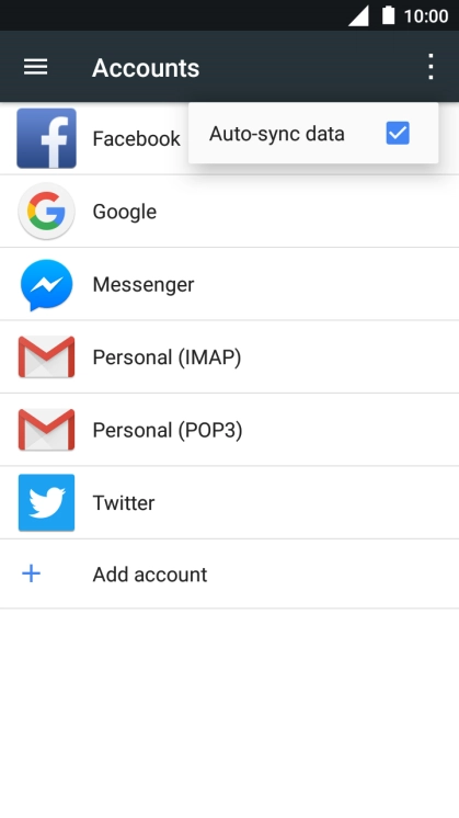 Press Auto-sync data.