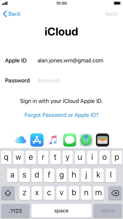 Press the field next to 