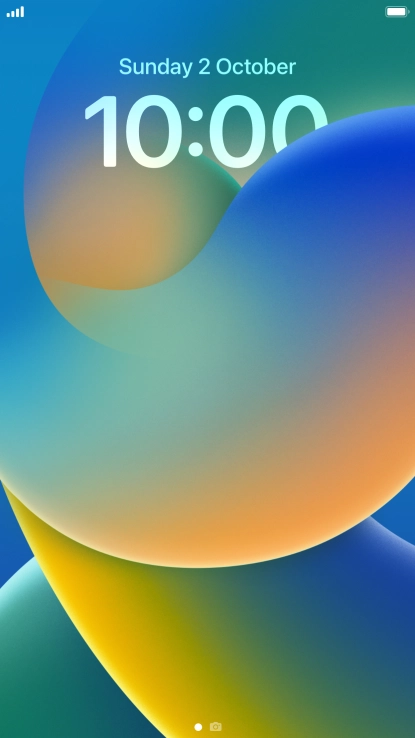 Press and hold anywhere on the lock screen.