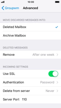 Press the indicator next to 