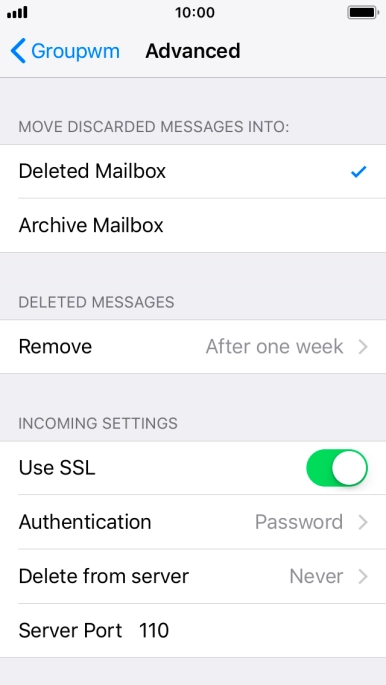 Press the indicator next to 