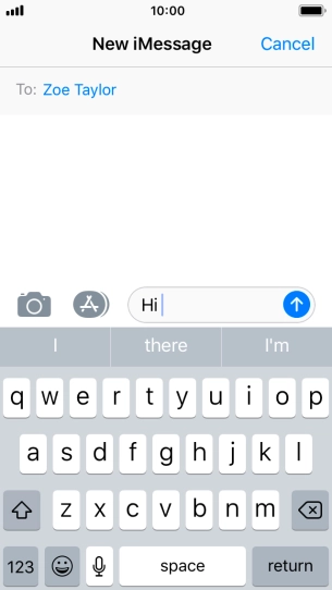 Press the send icon.