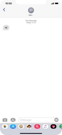 Slide your finger upwards starting from the bottom of the screen to return to the home screen.