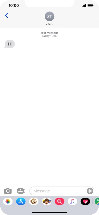 Slide your finger upwards starting from the bottom of the screen to return to the home screen.