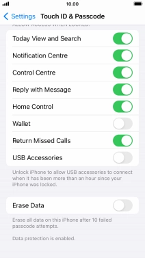 Press the indicator next to 