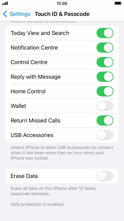 Press the indicator next to 