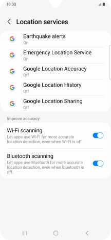 Press Google Location Accuracy.