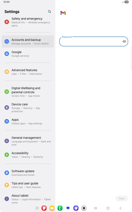 Press the field below 