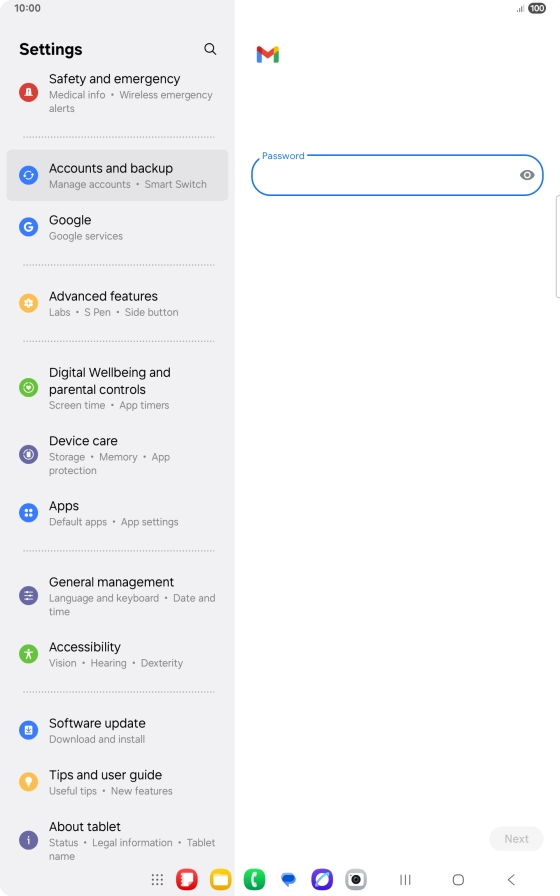 Press the field below 