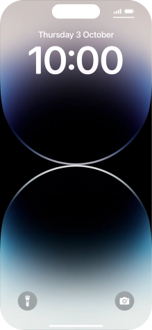 Press and hold anywhere on the lock screen.