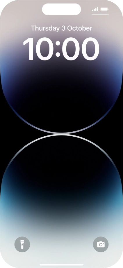 Press and hold anywhere on the lock screen.