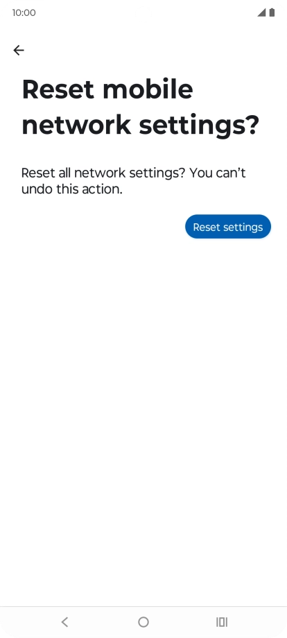 Press Reset settings.