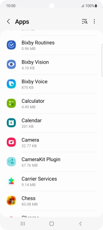 Press the required app.