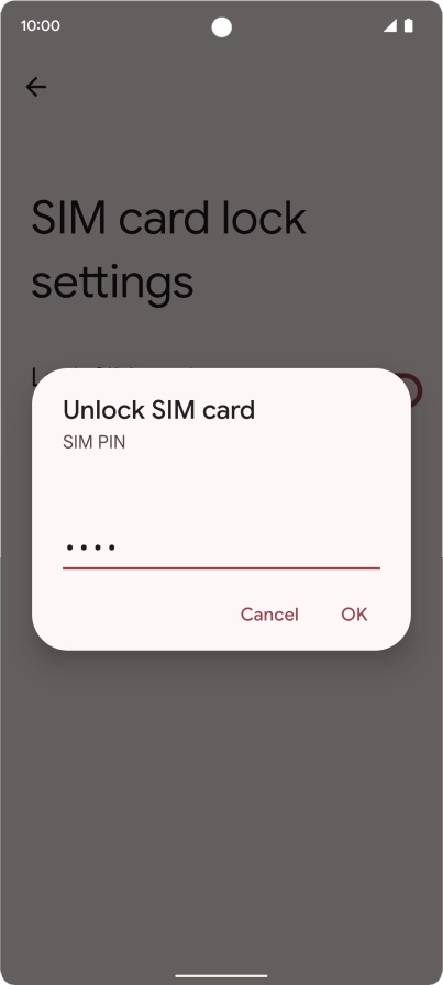 Key in your PIN and press OK. Key in your PIN and press OK.