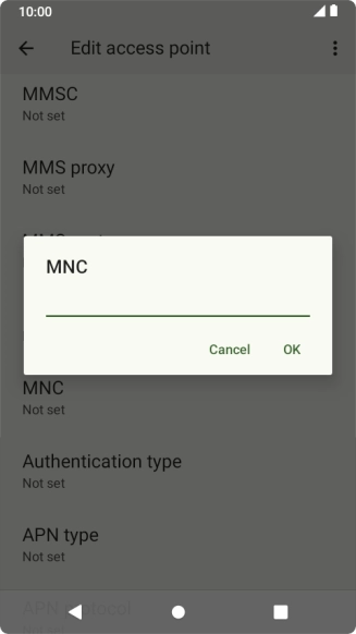 Key in 03 and press OK.