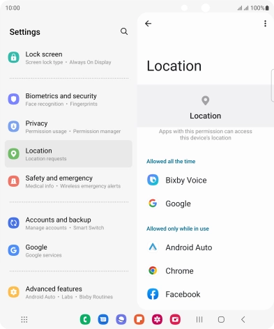 Press the required app.