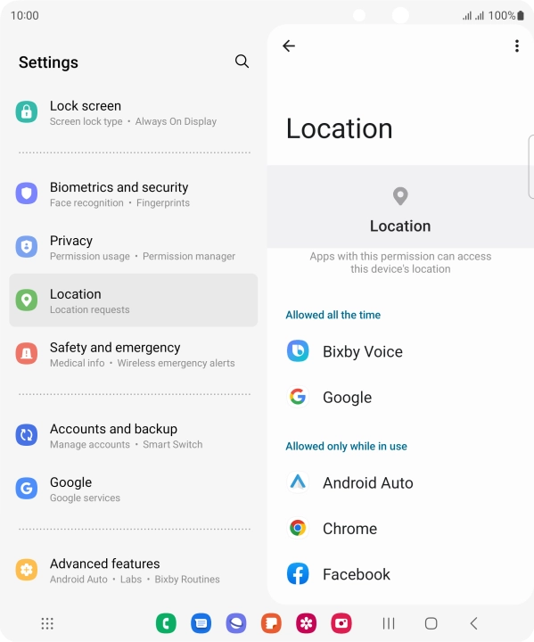 Press the required app.