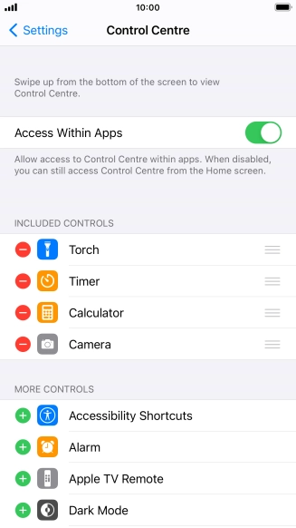 Press the indicator next to 
