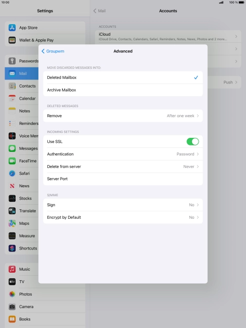 Press the indicator next to 