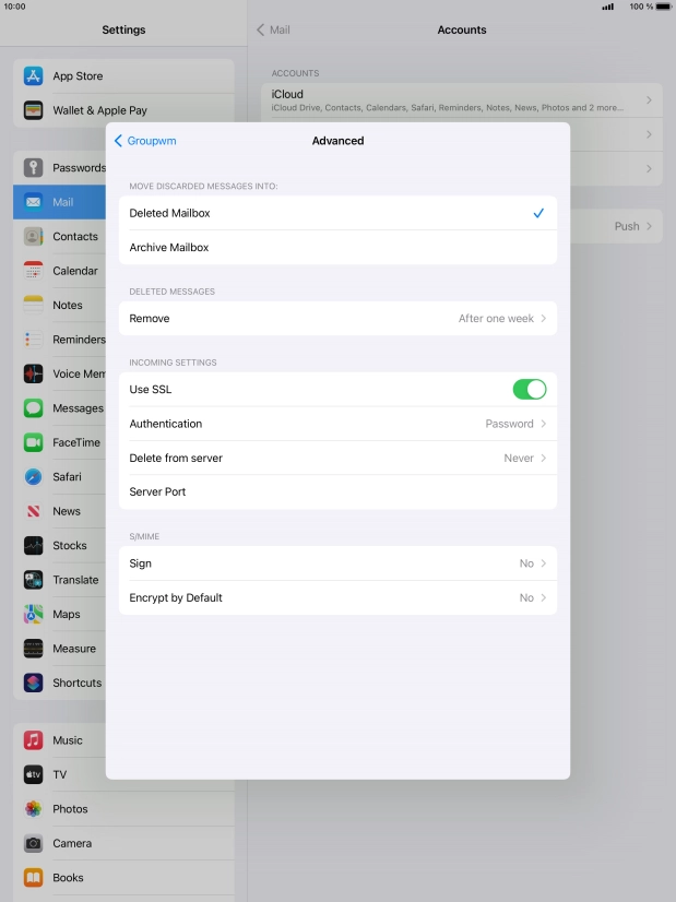 Press the indicator next to 