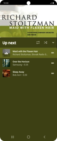 Press the repeat icon to turn the function on or off. Press the repeat icon to turn the function on or off.