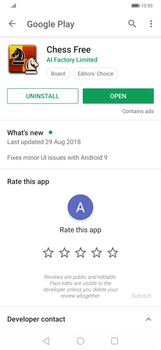 Press UNINSTALL.